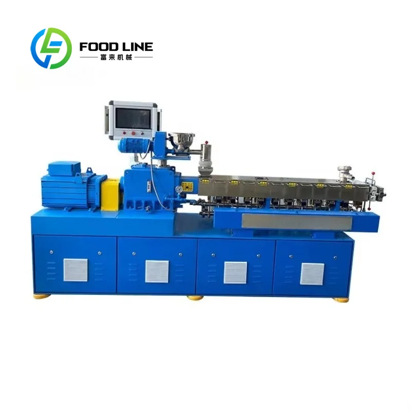 Customize Touch Screen Control Co-rotating Twin Screw Pelletizing Extruder, Plastic Granule Making Extrusion Machine
