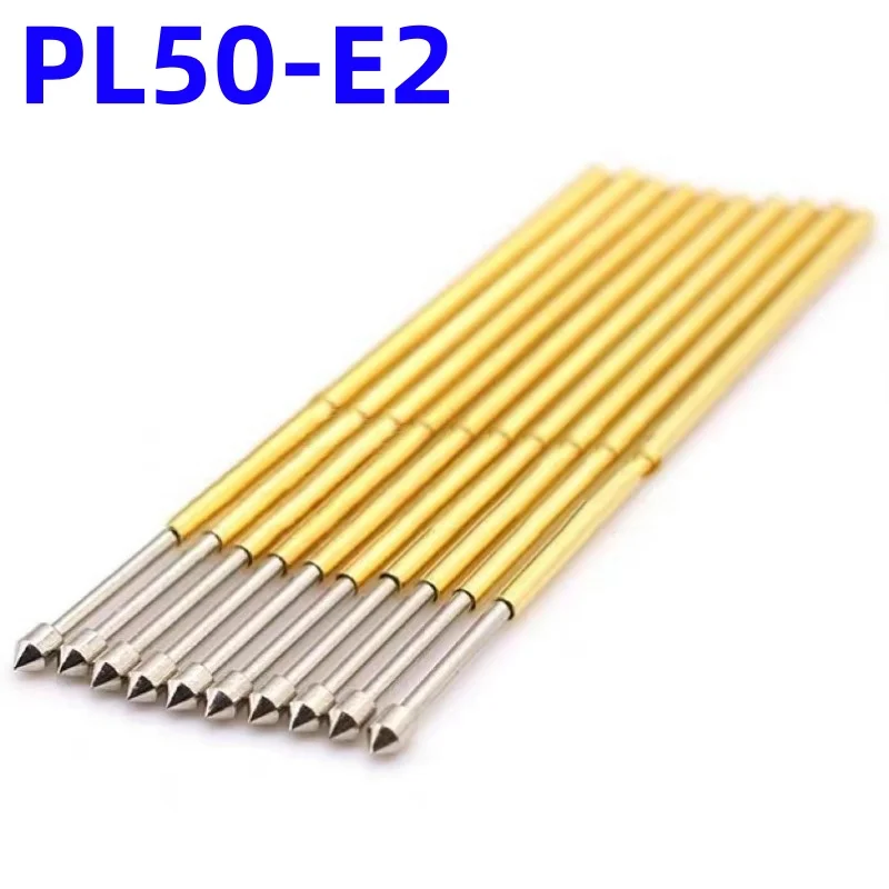 20/100PCS PL50-E2 Spring Test Pin PL50-E Test Probe Copper Pogo Pin Metal Test Needle Test Tool 27.8mm Dia 0.68mm 0.90mm 0.48mm