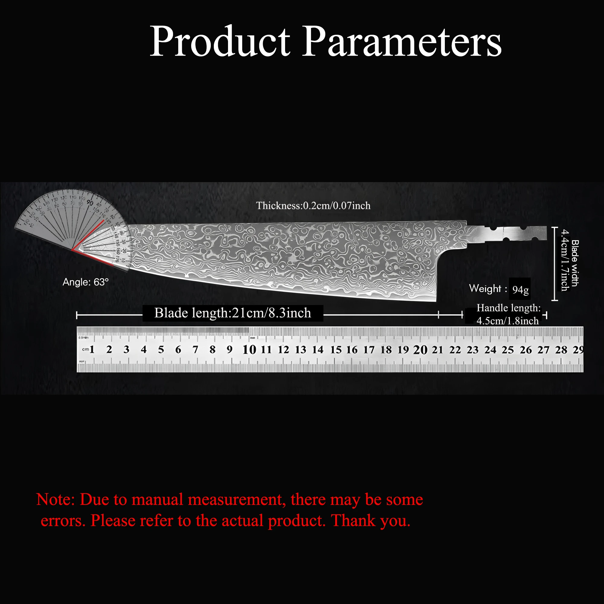 1/2/3PCS,High quality Chef Blank Blade DIY 67-layer Damascus Steel DIY Knife Making Tools No Handle Cooking Knife Kitchen Stuff