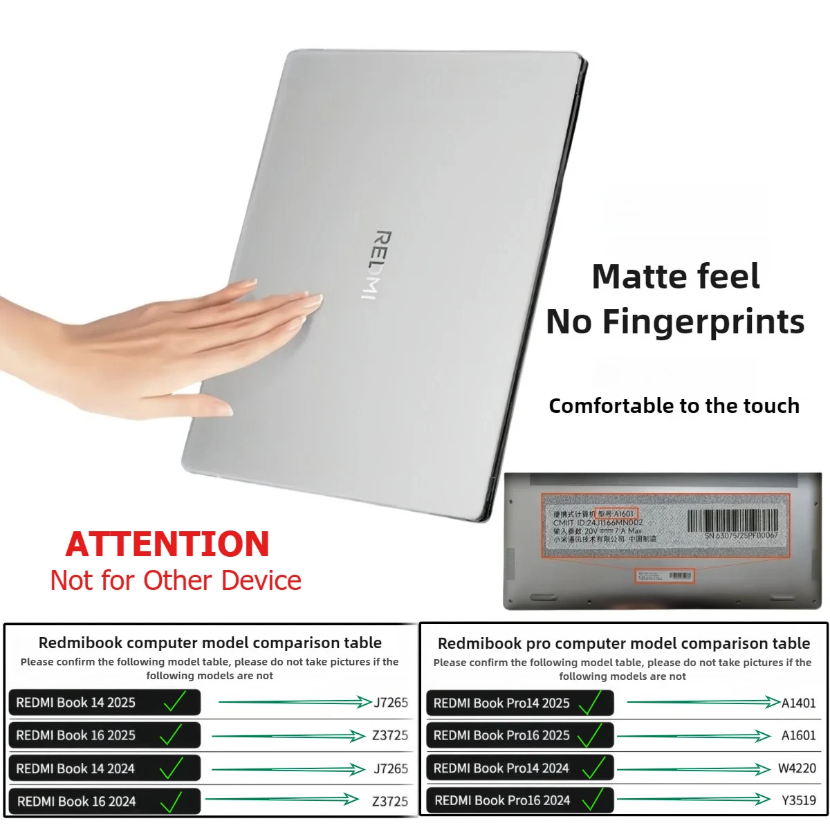 Matte Hard Shell Case for Xiaomi Redmi Book Pro 14/16 2024/2025 Anti-Scratch Protective Laptop Cover for Redmi Book 14 & 16 Inch