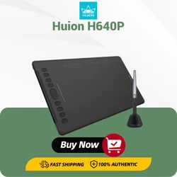 HUION Inspiroy H640P Drawing Tablets Graphics Pen Tablet with 8192 Pressure Levels Battery-Free Digital Stylus with USB-C OTG