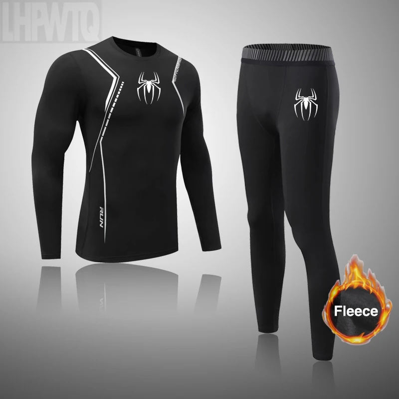 New Upgrade Winter Ski Thermal Underwear Sets Men Fleece Warm Fabric Quick Dry Tracksuit Ski Thermo Underwear Long Johns Suit