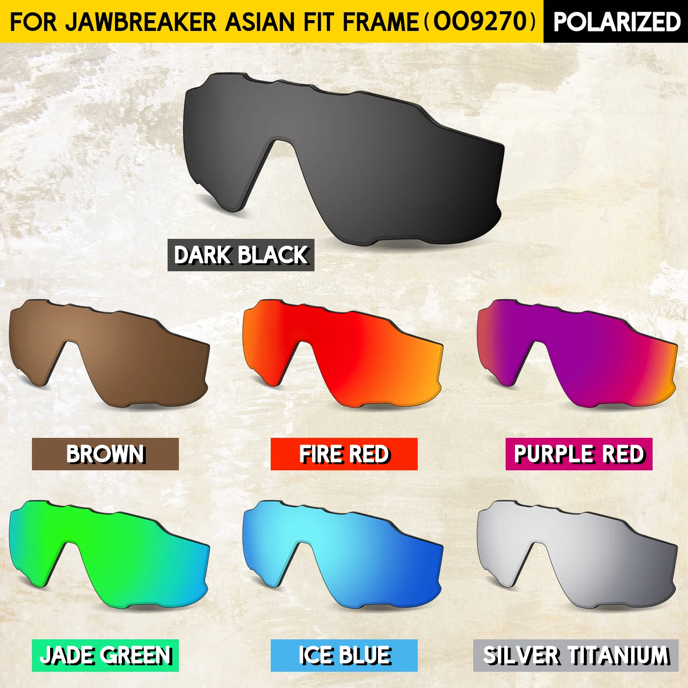 

Fit for Oakley Jawbreaker Asian Fit OO9270 Frame Lenses Replacement for Oakley OO9270 Jawbreaker Asian Fit Sunglasses