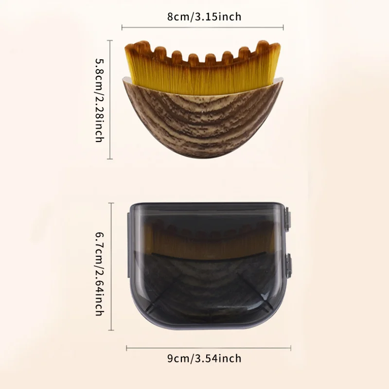 RANCAI Pennello per il viso con drenaggio linfatico: setole di cinghiale naturali, design in marmo, trucco, occhi, collo e cura della barba