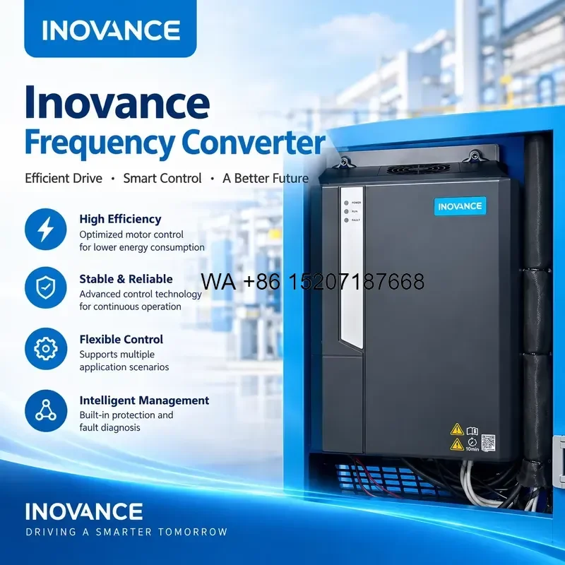 Wmwmnu 380V 7.5-400kW for Inovance R Variable Frequency Inverter CP200 MD500 VFD 3 Phase AC Drive 7.5KW 15KW 22KW 30KW 37KW