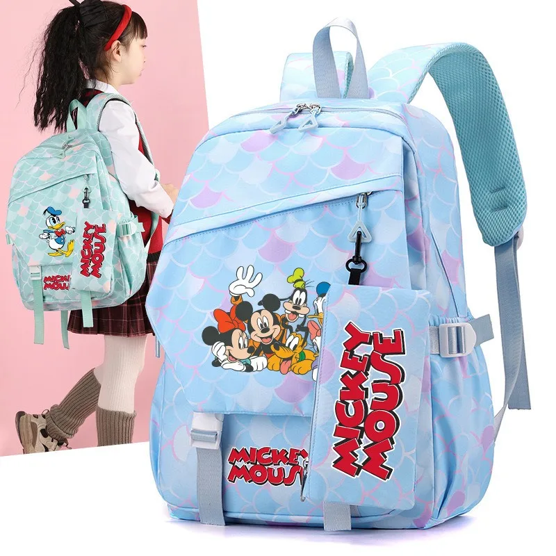

Disney Mickey Minnie Backpack - Cartoon Mickey Mouse Family Large Capacity Backpack, suitable for vacation and commuting