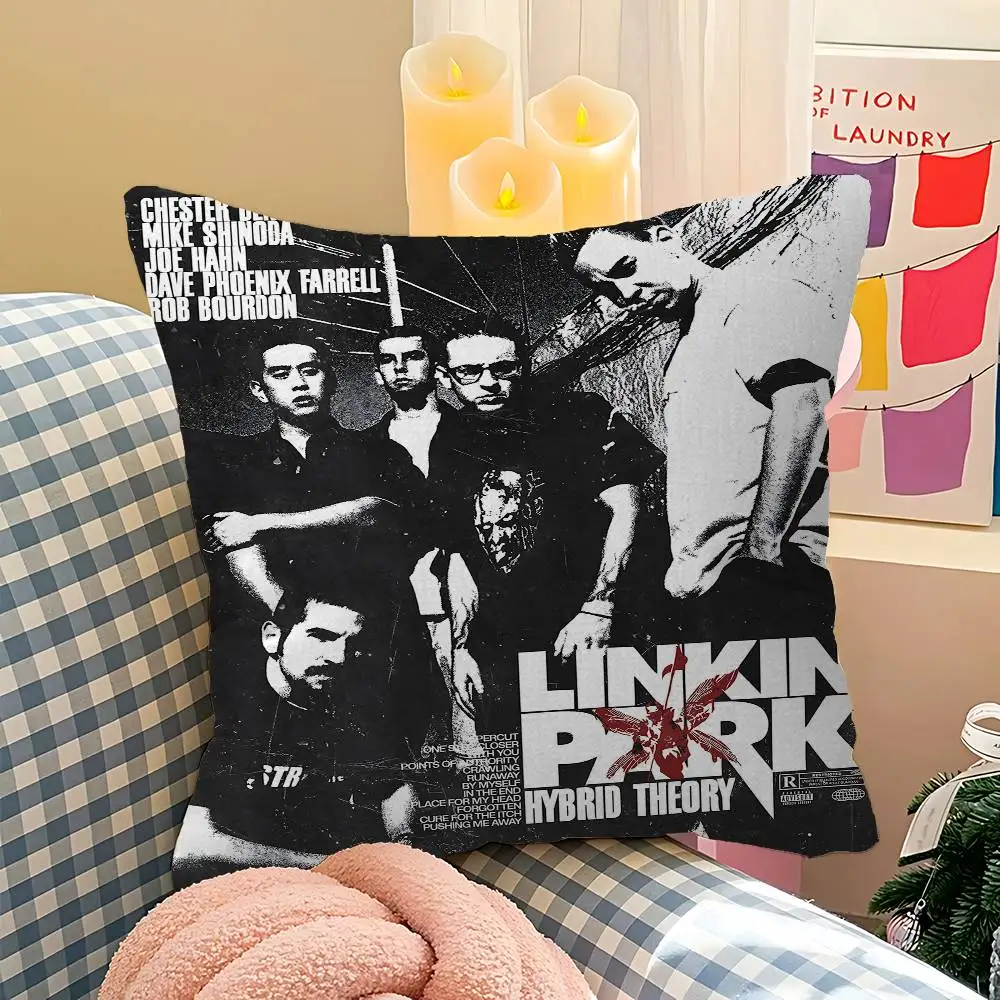 Band L-Linkin P-Park Cool Pillow Anime Pillow Sofa Bed Head Pillow Cover Cushion Cover 45x45 Cm Fashion
