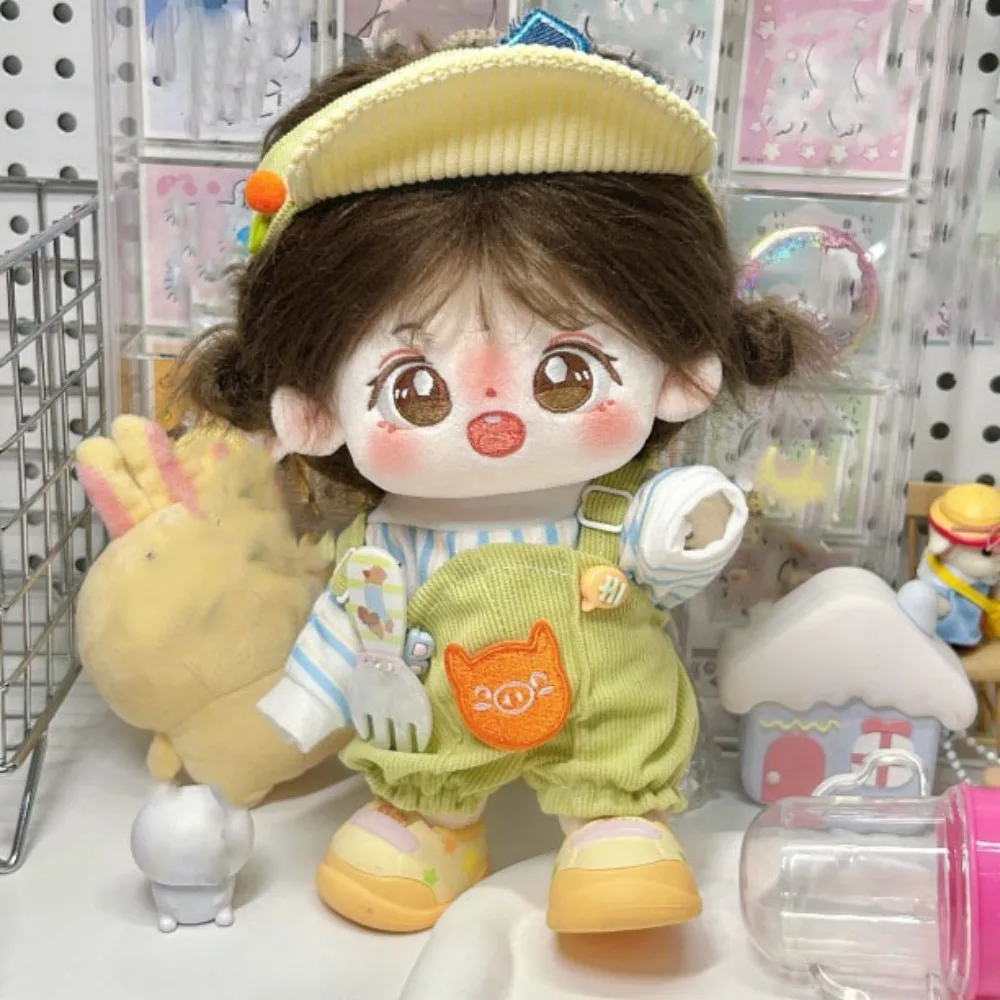 

M Pig 20cm Cotton Doll Clothes Strap Pants T-shirt Suit Plush Doll Costume Suit Green Kawaii Cotton Doll's Clothes Stuffed Doll