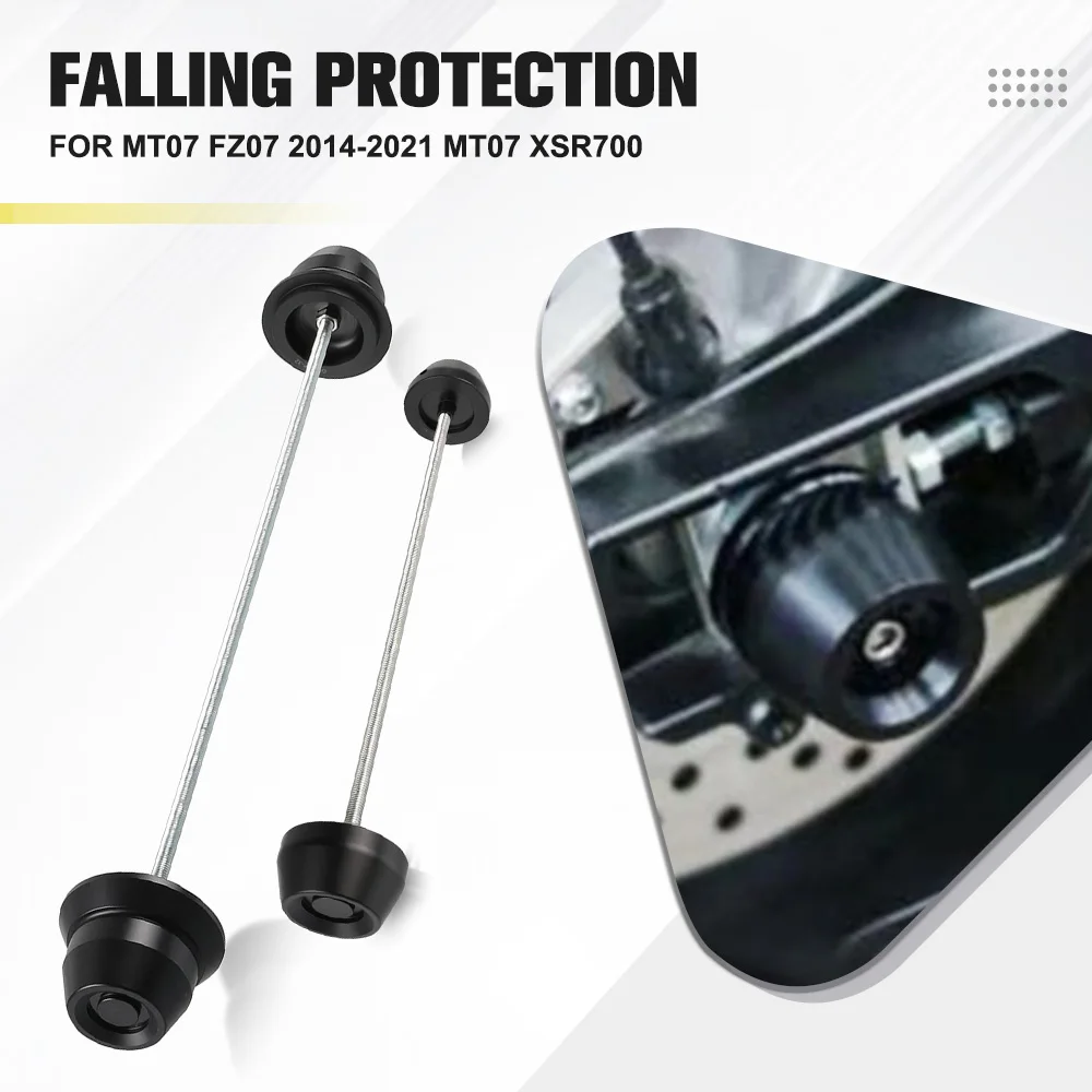 

MT07 Вилка заднего переднего моста, слайдер, заднее шпиндель, бобины, защита колес для YAMAHA MT-07 XSR700 FZ07 2014-2019 2020 2021