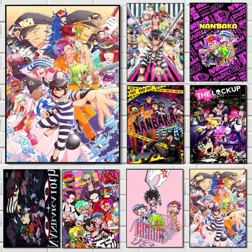 Japanese Anime N-NANBAKA Poster Pegatina artistica HD autoadhesiva impermeable para salon dormitorio