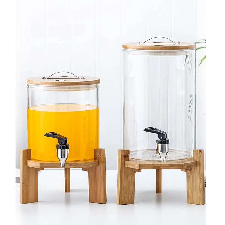 Big 10L Honey Juice Drink Dispenser sealed Glass Jar With Tap