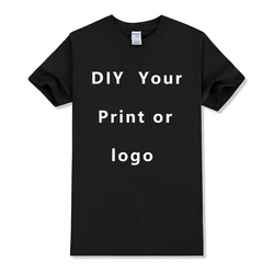 EU Size 100% Cotton Custom T Shirt Make Your Design Logo Text Men Women Print Original Design Gifts Tshirt