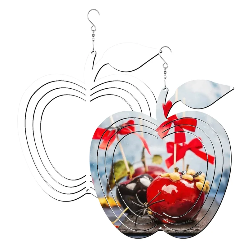 PB-6個 8インチ昇華型ウィンドスピナーブランク、庭や庭用の屋外ウィンドスピナー吊り下げ、クリスマス用