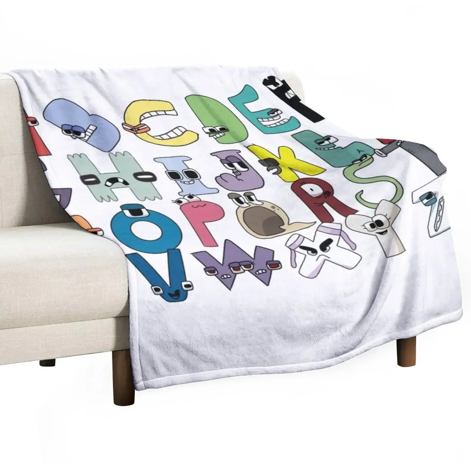 Alphabet Lore Latter A-Z Throw Blanket Loose Custom Bed covers Sleeping Bag Blankets