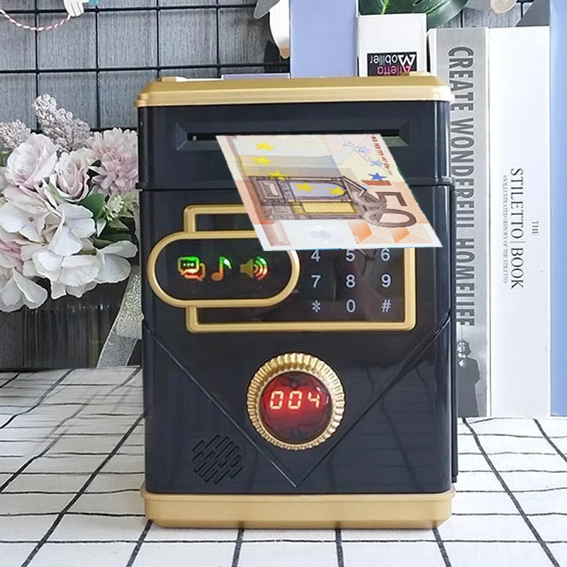 

Alcancía Electrónica, Электронная Копилка, Touch Control Password Piggy Bank, Digital ATM Money Box for Office Desk Decor