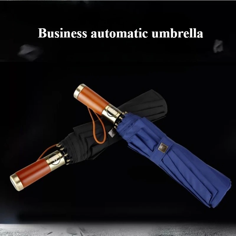 

Folding Large Fully Automatic Sunshade Umbrella Suitable for Both Sunny and Rainy Days Business Umbrella Gift Umbrella