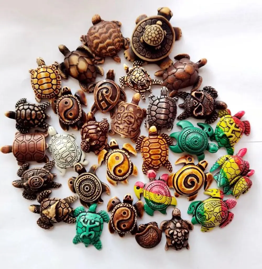 

30 шт. Гавайские серфинг-морские черепахи, брелоки с имитацией кости яка, милые черепаховые брелки, автомобильные брелоки для мужчин и женщин, подарки