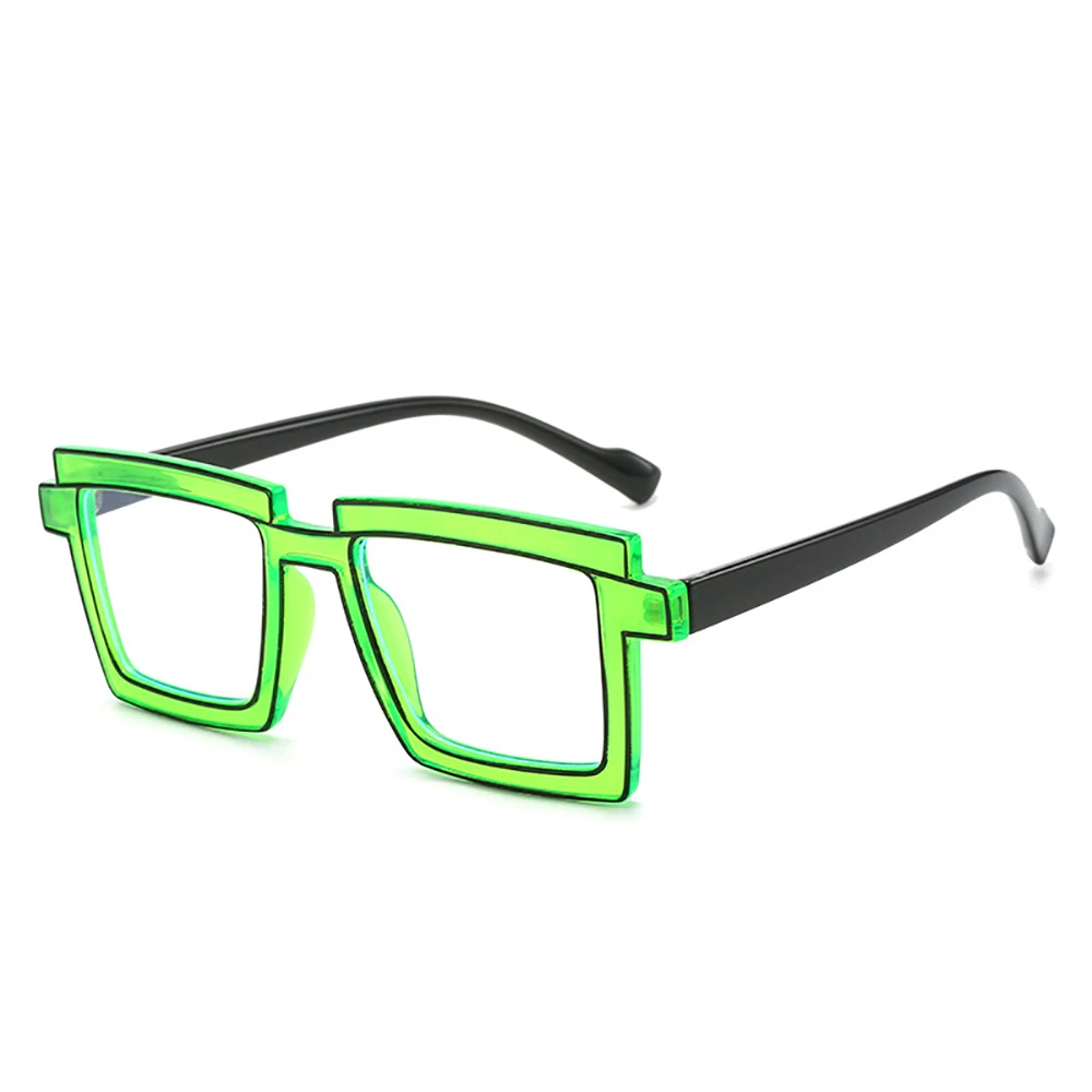 Vintage Comic Square Anti Blue Light Glasses New Cute Cartoon Blue Light Blocking Spectacles Ins Trendy Optical Computer Eyewear