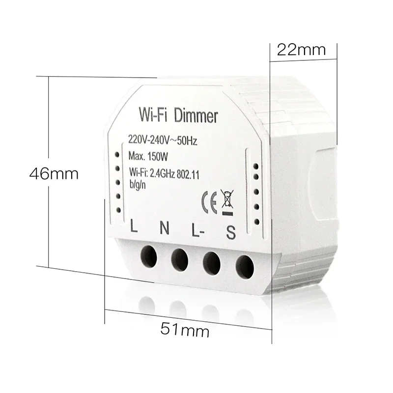 DIY Smart WiFi Licht LED Dimmer Schalter Smart Life/Tuya APP Fernbedienung 1/2 Weg Schalter, Funktioniert mit Alexa Echo Google Hause