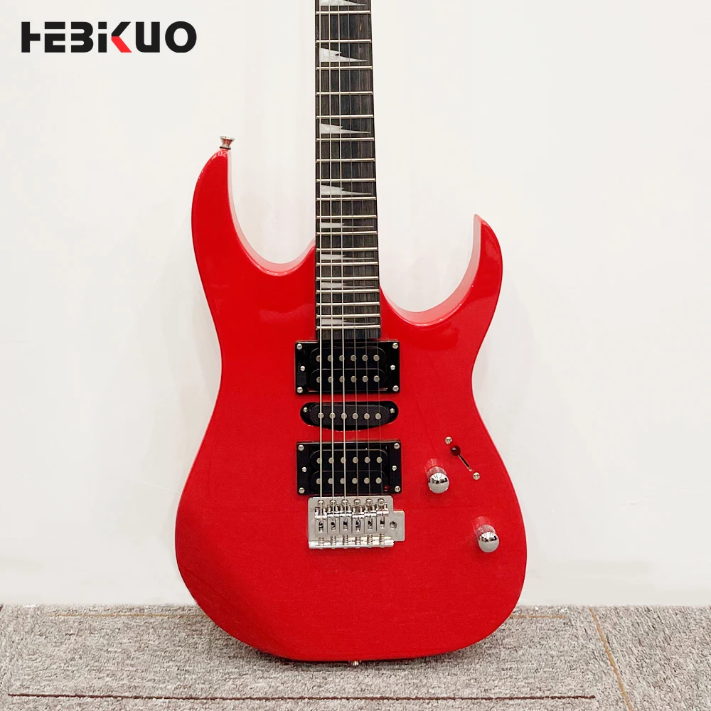 KG-19 24 Frets Special Shaped Red Tung Wood Structure Rock Guitar Your Perfect Practice Partner Beginner Electric Guitar