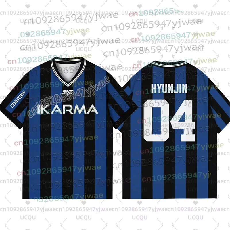 

2026 Kpop Stay Karma Album Fans TShirt Felix Hyunjin Streetwear Casual Sport Oversize Short Sleeve Parent-child Clothing T-Shirt
