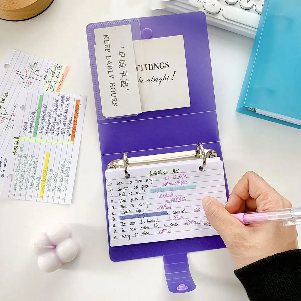 Creative DIY Loose-leaf Notebook Double Hole Macaron Color Memo Pads Horizontal Line Journal Planner School Office