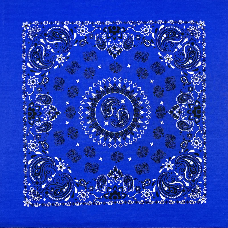 68CM Oversized Hip Hop Amoeba Cashew Katoen Vierkante Bandana Sjaal Hoofdband Zwart Paisley Cadeaus Voor Mannen/jongens/Meisjes