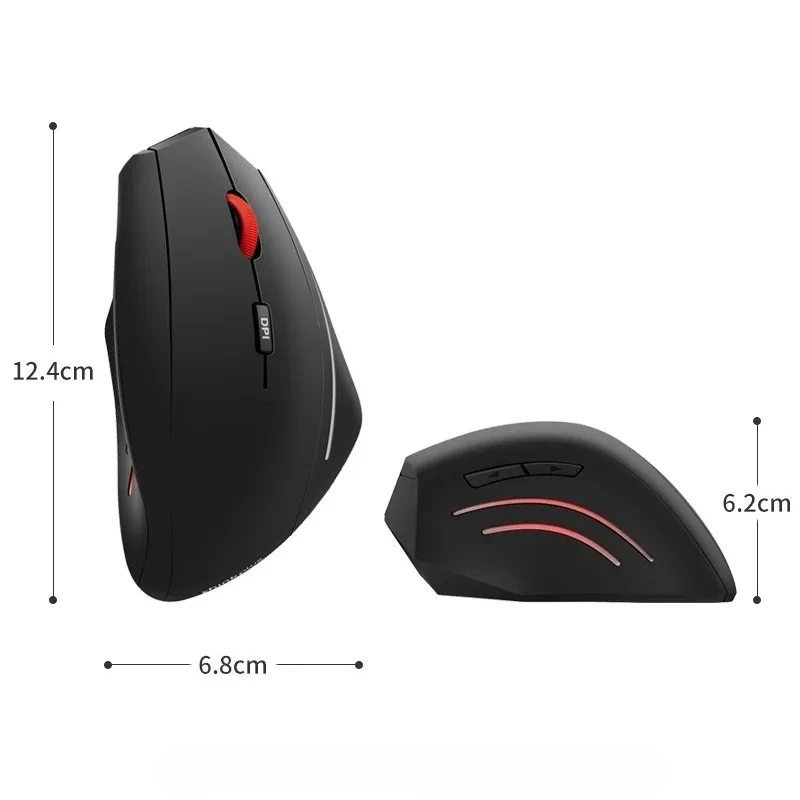Mouse Ergonomics Vertical Office Wireless Mouse For Lenovo Thinkplus Large Hand