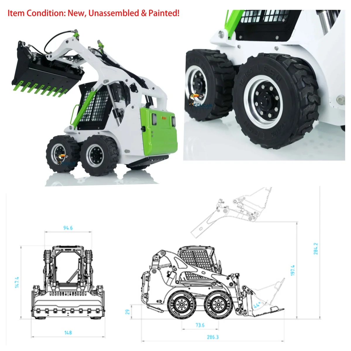 

LESU Металлический 1/14 колесный мини-погрузчик RC Гидравлическая система Aoue Lt5H Light Sound ESC Мотор RC Модель для взрослых Thzh1277