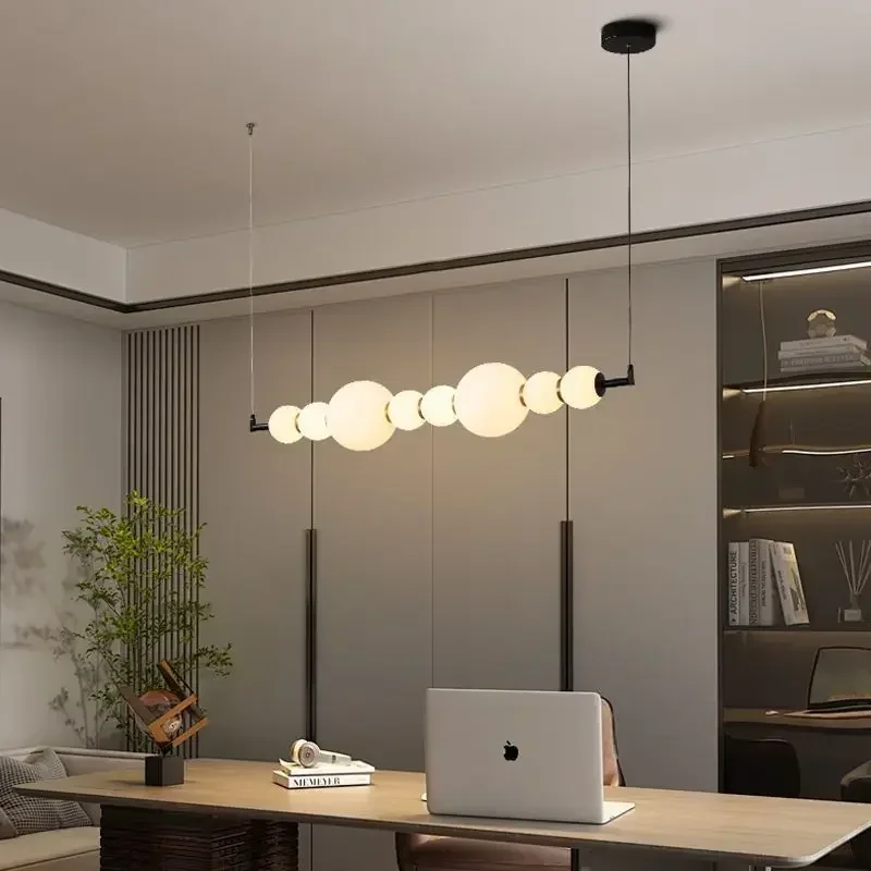 Creative one character long dining room pendant light Hulu minimalist modern bar counter tea room soft decoration pendant light