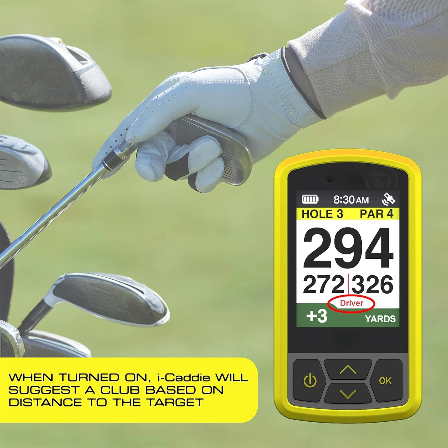 Handheld Golf GPS Water-Resistant Color Display With 38,000 Course Maps & Scorekeeper Model may vary