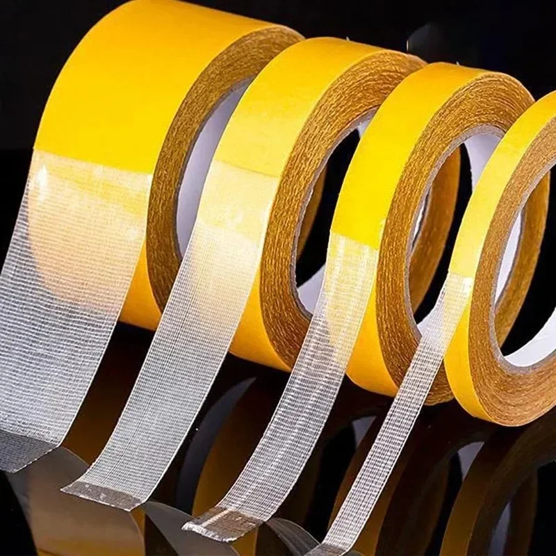 Nastro di base in tessuto biadesivo da 10 m Nastro di rete impermeabile traslucido Nastro adesivo per tappeti ad alta viscosità senza traccia Nastro di fissaggio forte