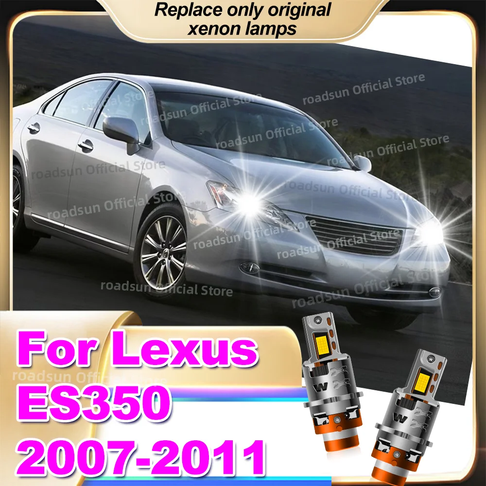 

2Pc LED Car Headlight Bulb Canbus Replace Original Xenon HID Lamp For Lexus ES350 2007 2008 2009 2010 2011