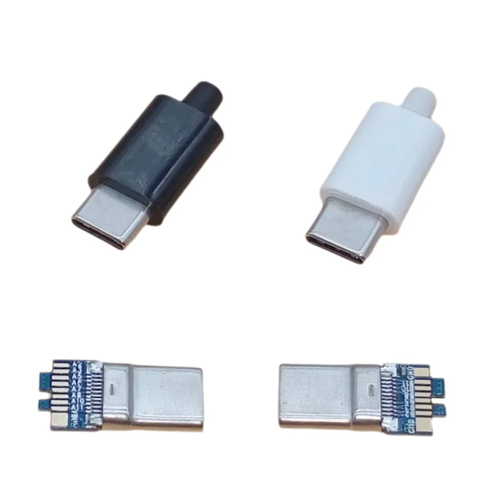 2/5Pcs USB 3.1 Type C Male Plug Welding Double-sided Data Charging Plug Connector DIY Data Line Accessories