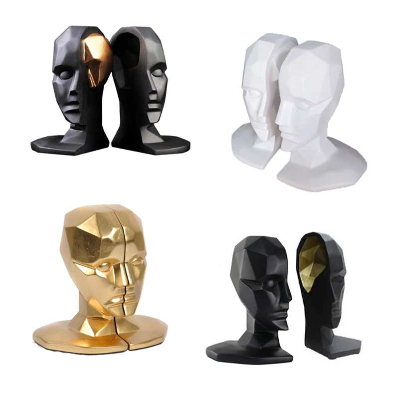 

European Resin Head-end Book File Avatar Ornaments Study Room Figuirnes Decoration Home Livingroom Hotel Furnishing Crafts