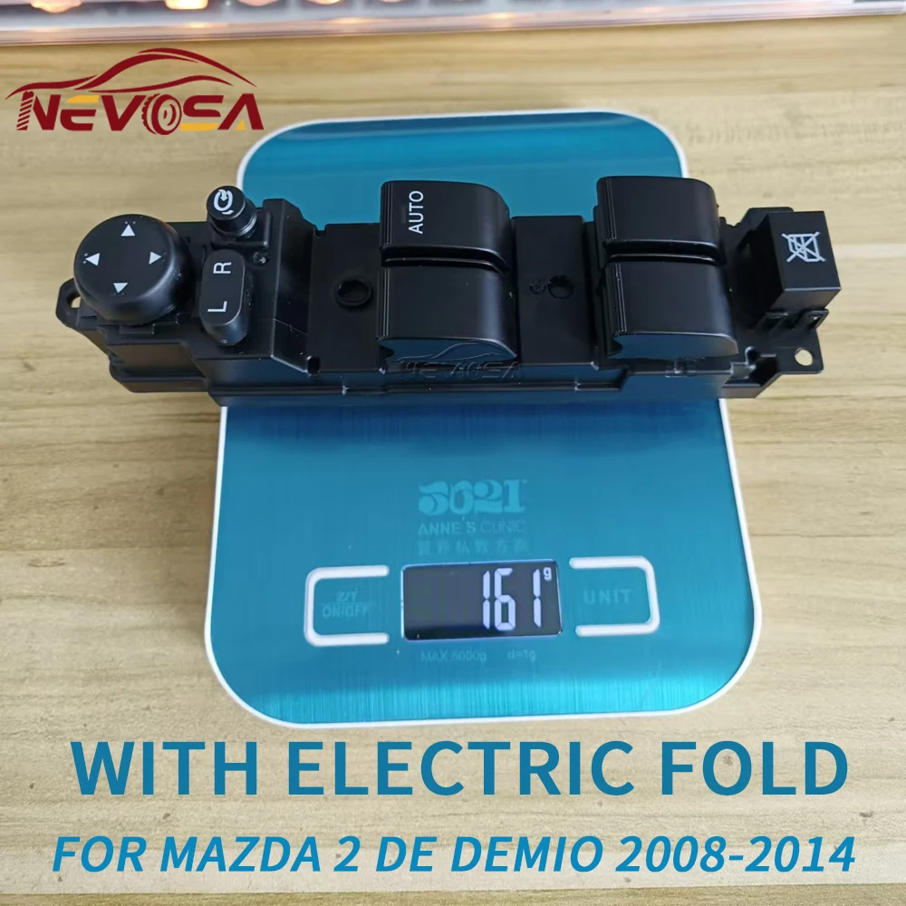 RHD For Mazda 2 Master Control Window Switch For DE Demio 2008-2014 With Electric Fold DF82-66-350 D652-66-350A Right Hand Drive