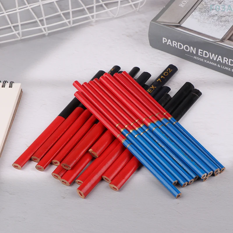 12pcs Double Ended Colored Wooden Pencils Pre-Sharpened Red And Blue Pencils Checking Pencils For Checking Map Coloring