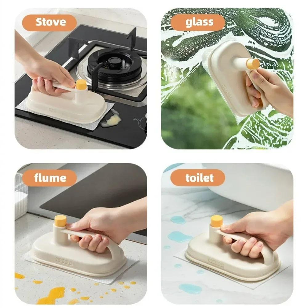 New Replaceable Sponge Wipe Cleaning Brush Window Cleaner Stove Decontamination Wet and Dry Dual Use Kitchen Cleaning Supplies