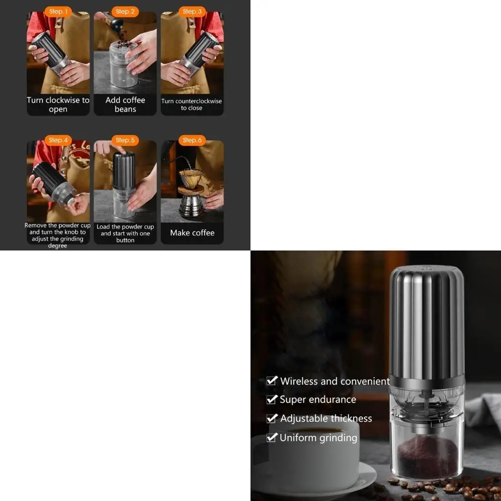   Automatic Coffee Beans Grinder Machine Rechargeable Coffee Grinder Machine