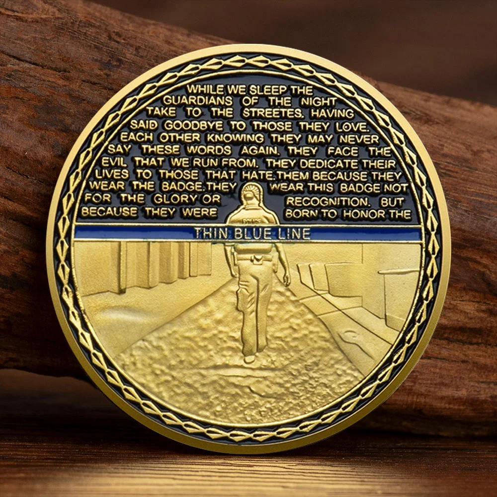 European and American Military Police Officer Commemorative Coin, Gold-plated Helmet Sniper Rifle Challenge Coin