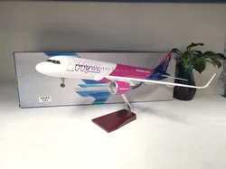 1/80 Scale 47cm 320 Aircraft A320 NEO Wizz Air Airlines Light Model with Landing Gear and Lights Resin Die-cast Aircraft Mode