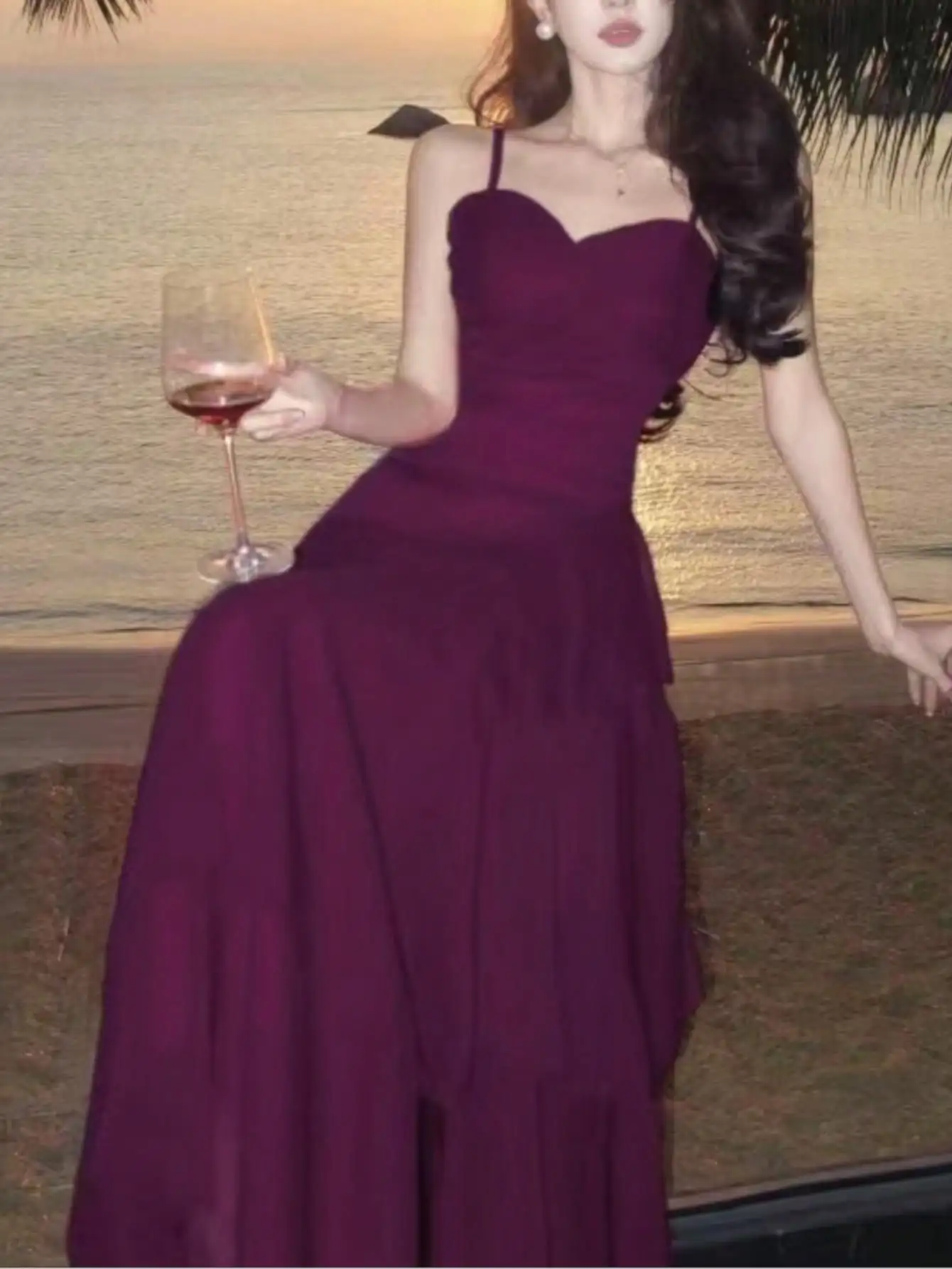 Elegant Ruffles Women's Prom Dresses Chic Wedding Spaghetti Strap Folds Split Party Holiday Dress Summer 2025 New Vestido