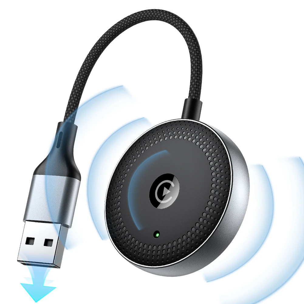 안드로이드 자동 어댑터 용 무선 CarPlay 블루투스 호환 5.0 차량용 어댑터 플러그 앤 플레이 CarPlay AI Box 스마트 미니 동글