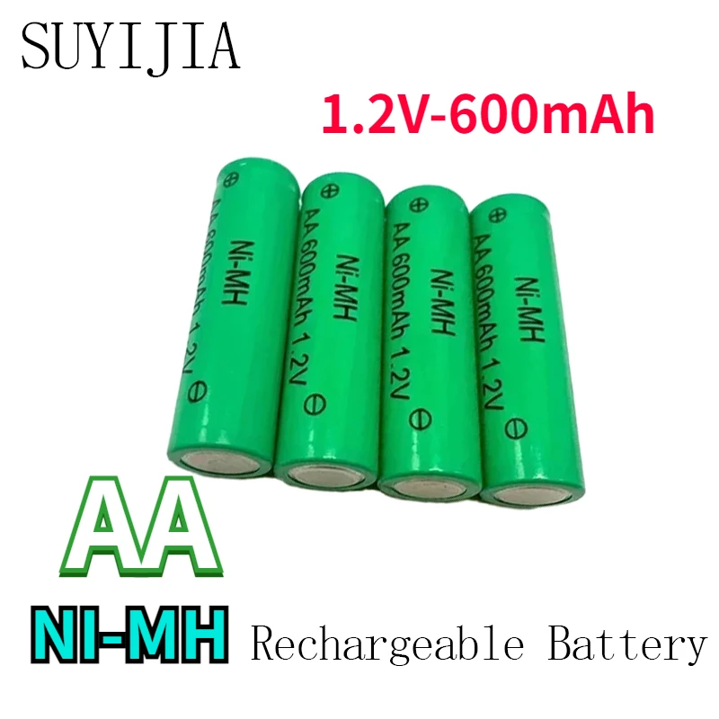 2-50 PCS AA 1.2V 600mAh Rechargeable Battery NI-MH Battery Suitable for Clocks  Mice  Remote Controls  Toys MP3/MP4  Etc