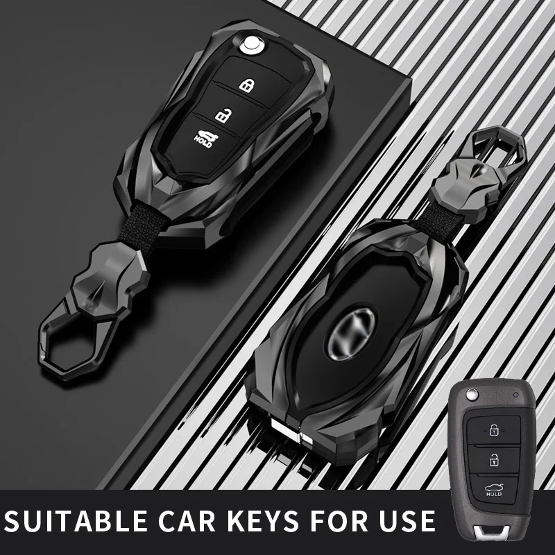Funda para llave hyundai, funda para coche, cadena inteligente plegable Accent Kona Tucson Elantra Accent Solaris Verna Creta 30 I35 I40 Ix35