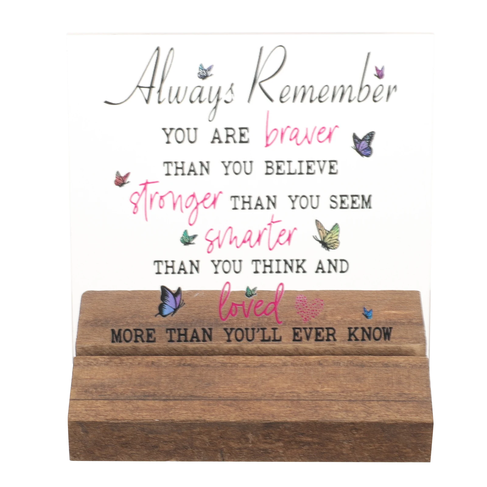 

Desk Decoration Office Desks Inspirational Table Sign Encouragement Plaque Motivational Acrylic with Stand Positive