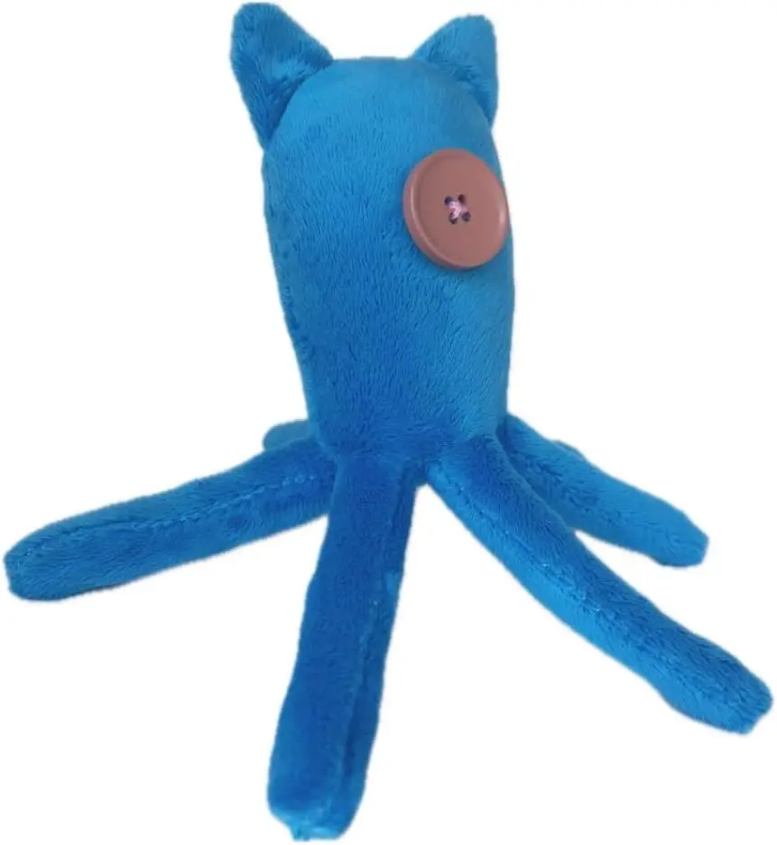 Blue Squid Plush,Octopus Plush with a Button Eye,Stuffed Animal Plush for Room Decor