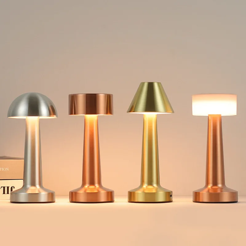 

New LED Dumbbell Creative Night Light, High-end Light Luxury Modern Decorative Table Lamp, Bar Retro Small Table Lamp