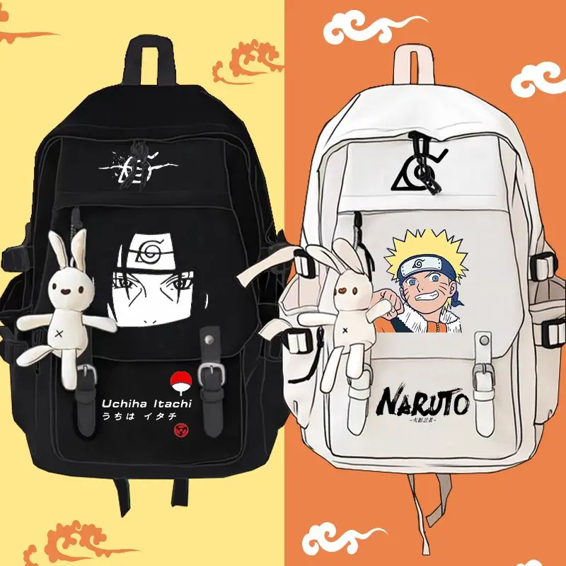 

Naruto Uchiha Sasuke Anime Co Branded Male and Female Student Backpack Cartoon student schoolbag Large capacity computer bag