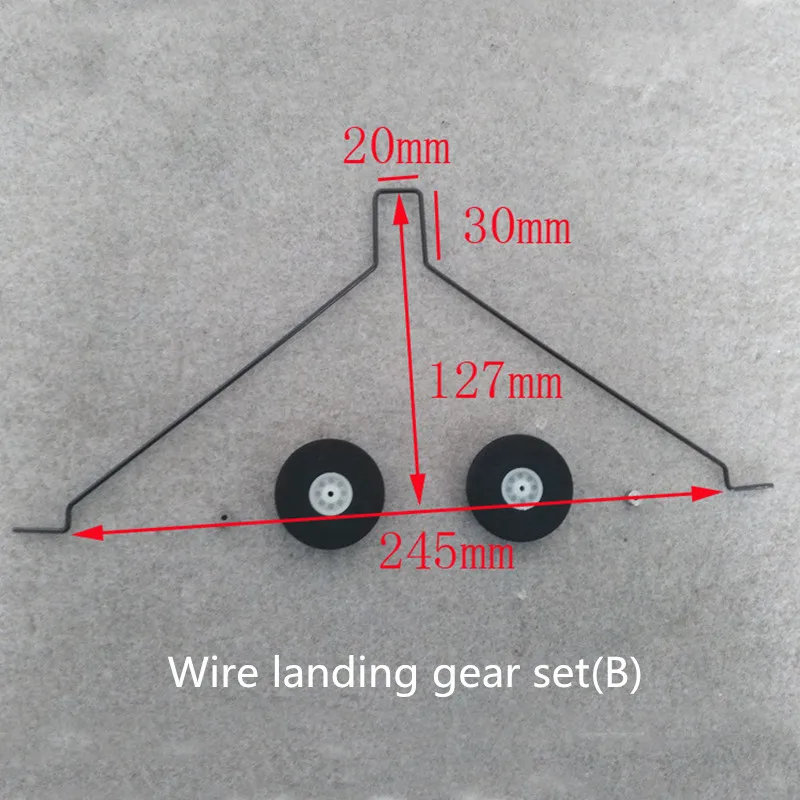 1Set Steel Wire Landing Gear With Sponge Wheel Block Mounting Bracket  For EPP 3D KT Aircraft Steel Wire landing gear RC parts